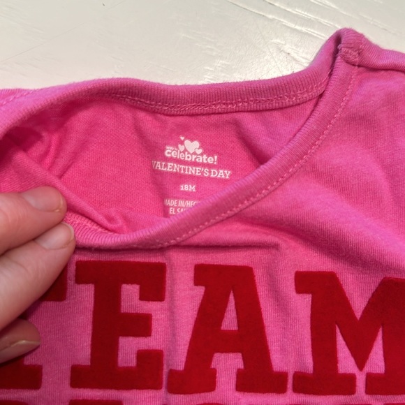 5/$10 celebrate Valentine’s Day shirt team daddy 18m - Picture 2 of 3